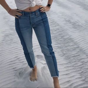 Two Tone High Rise Jeans by American Eagle